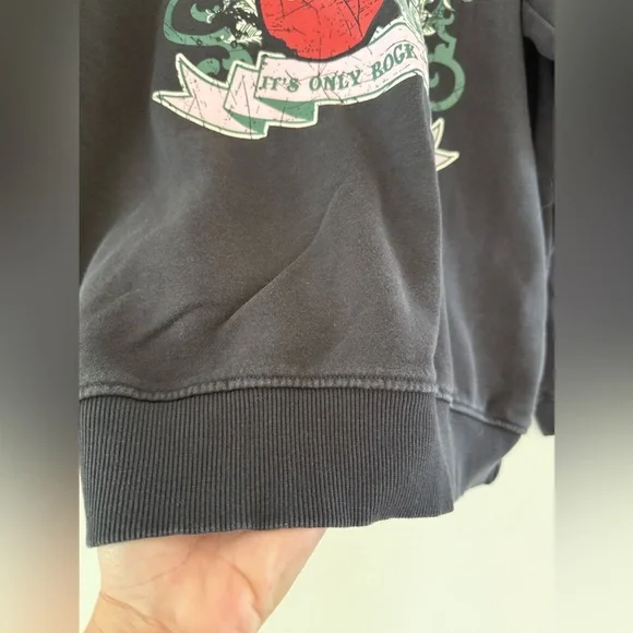 H&M Rolling Stones Dark Grey Sweatshirt, fits S/M. - Picture 6 of 11